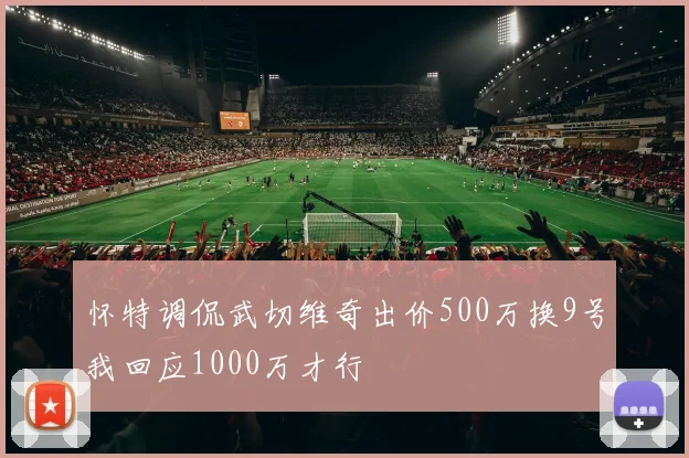 怀特调侃武切维奇出价500万换9号我回应1000万才行